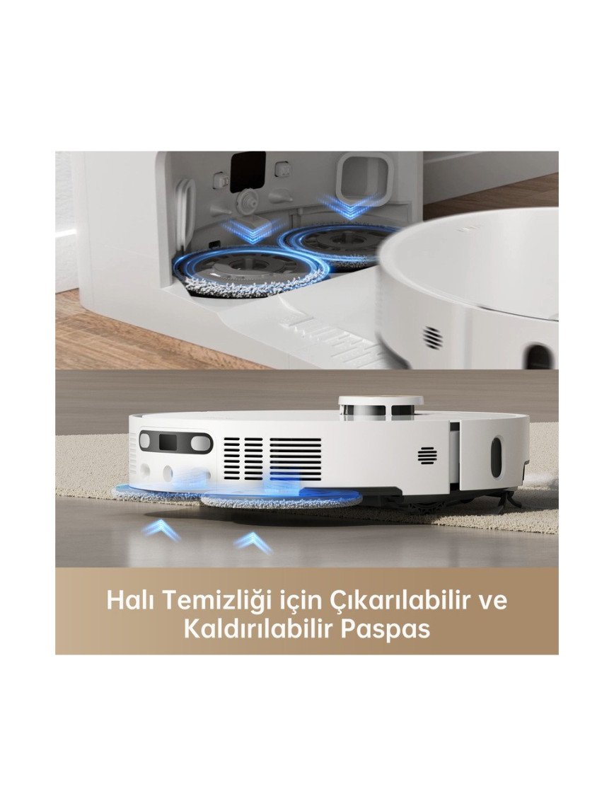 Dreame X40 Ultra Robot Süpürge Beyaz, 12.000PA Emiş Gücü